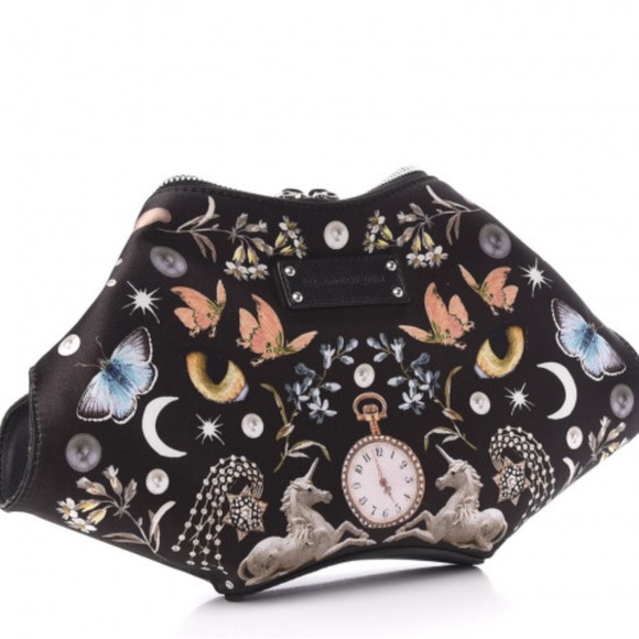 Alexander McQueen butterfly unicorn etc clutch beautiful never used perfect!!! - Picture 2 of 12